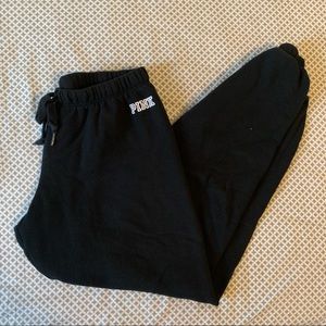 vs pink black low rise jogger sweats